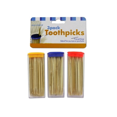Toothpicks in Easy Slide Travel Containers Pack of 36