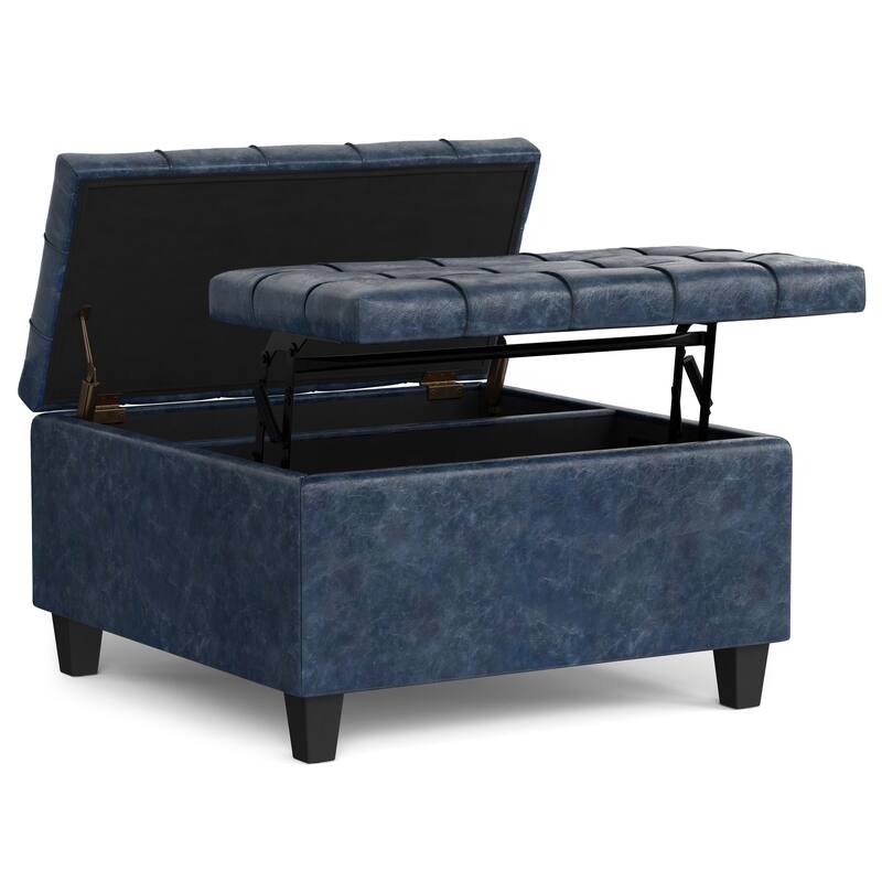 WYNDENHALL Elliot 30 inch Wide Transitional Square Table Ottoman