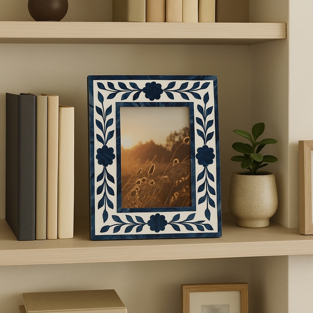 Photo Frame - Resin/Wood Floral Petals Inlay