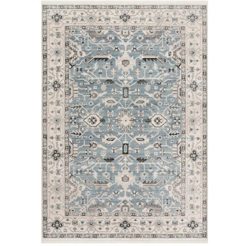 Alexander Home Selma Oriental Floral Area Rug - 7'9" x 10' - Sky/ Ivory
