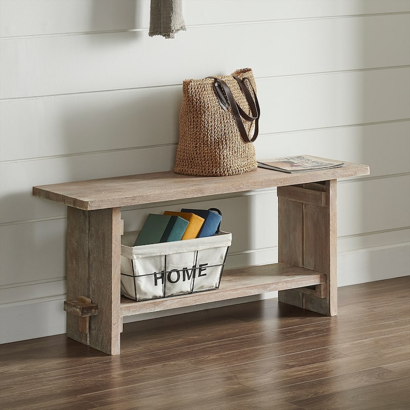 Castleton Mango Wood 40"W Bench