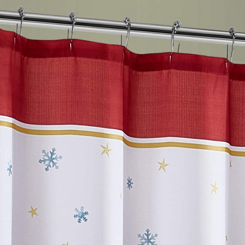 Santa's Snowy Sleighride Holiday Shower Curtain - 70x72