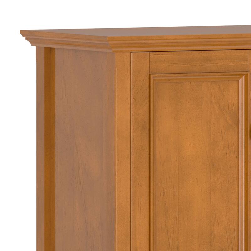 WYNDENHALL Halifax SOLID WOOD 66" Wide Transitional Wide 4Door Storage Cabinet - 18"d x 66" w x 34"h
