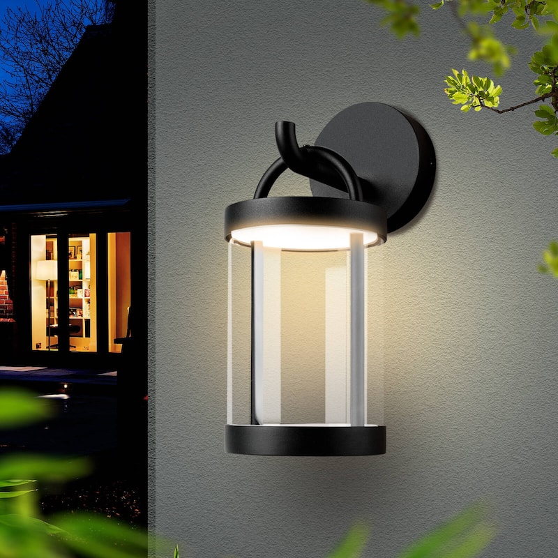 Outdoor Wall Sconce Lantern Exterior IP54 13W 700Lm 3000K - Black