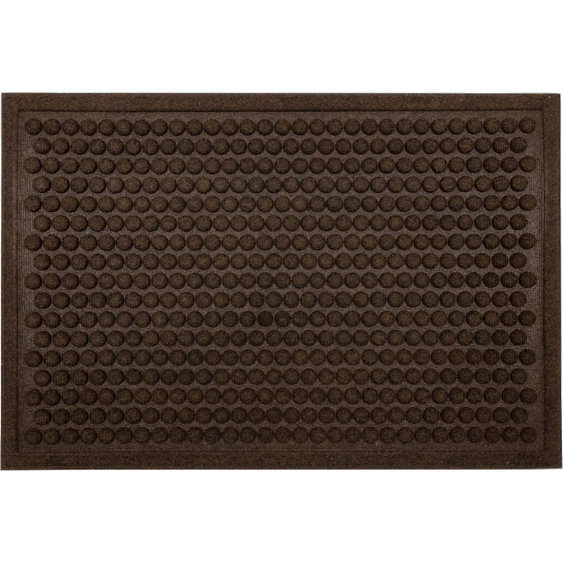 Mohawk Home Dots Impressions All Weather Recycled Rubber Door Mat - 3' x 4' - Chocolate