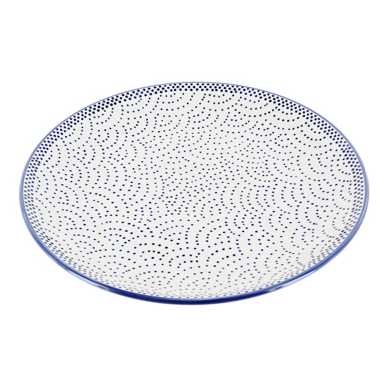 Blue Rose Polish Pottery Manufaktura Dinner Plate - Small Dots