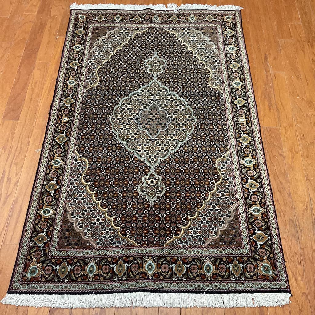 HERAT ORIENTAL Handmade Fine Tabriz Fish Wool Rug - 3'4" x 5'2"