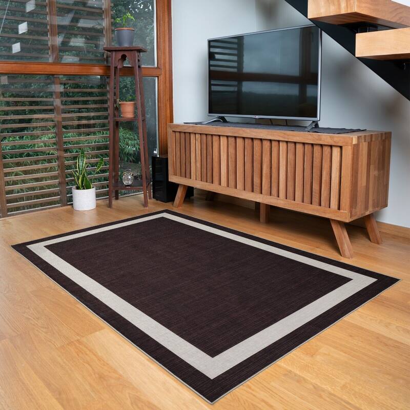 Machine Washable-Eco-Friendly Area Rug With Non-Slip Backing Everest Design