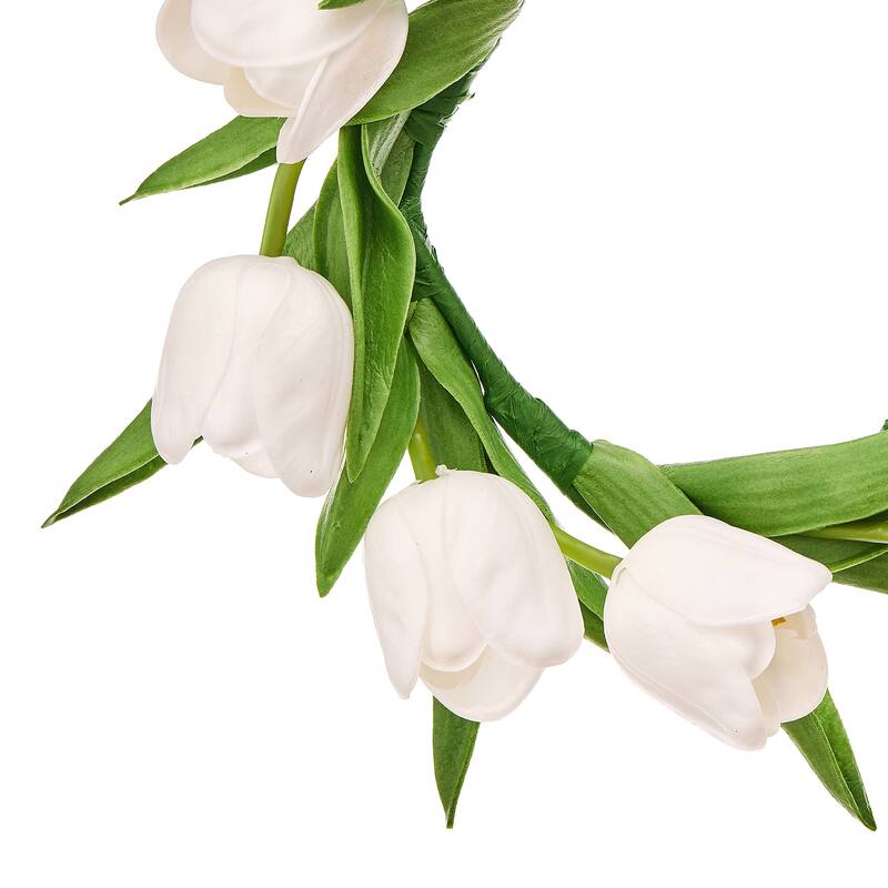 11" Pu Tulip Candle Ring