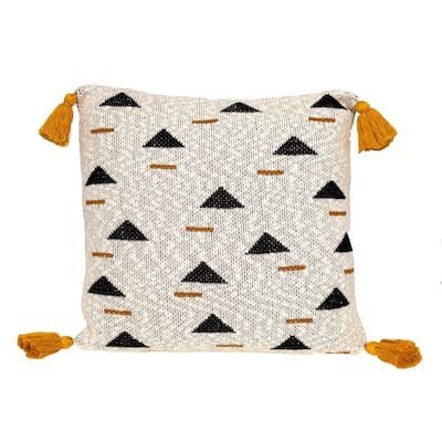 Parkland Collection Poki Transitional Beige Throw Pillow