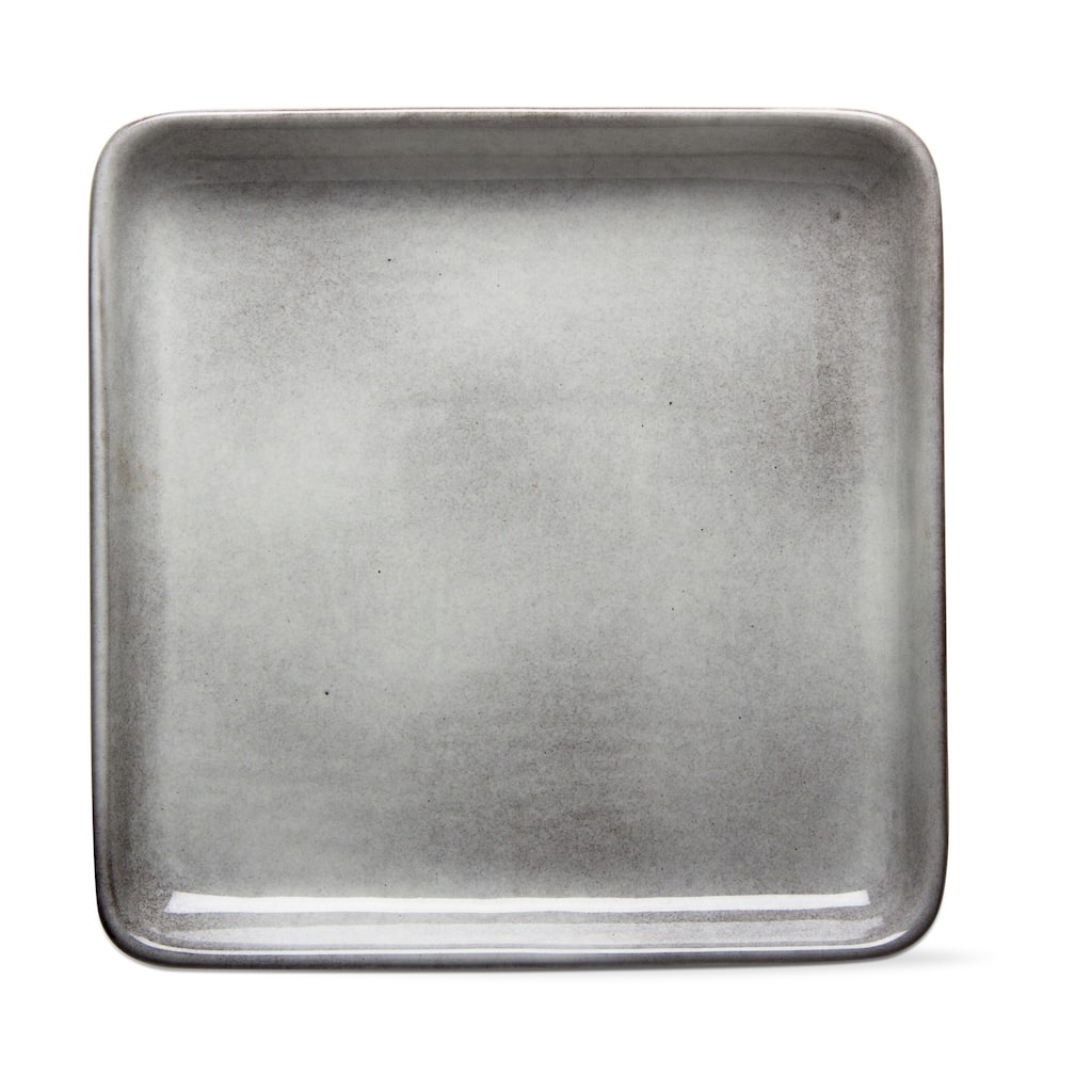 Stinson Square Large Serving Platter Light Gray Ceramic Dishwasher Safe 8.9 x 8.9 x 1 inches Everyday Use