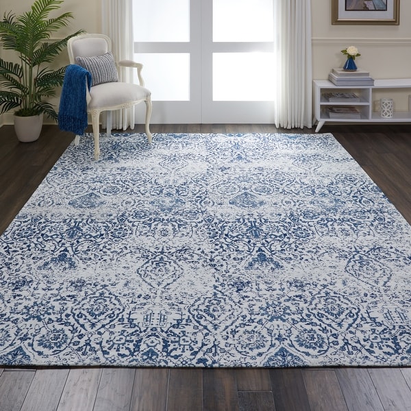 Nourison Damask Distressed Contemporary Area Rug. Opens flyout.