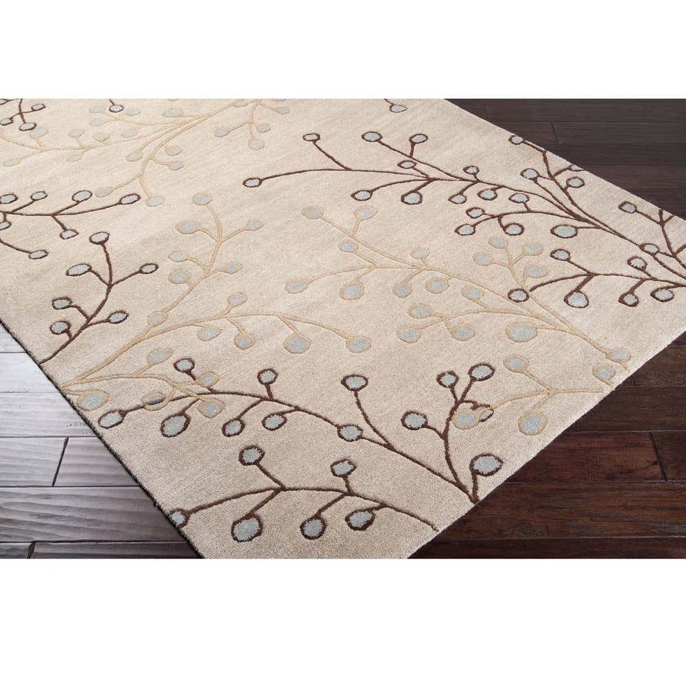 Sakura Handmade Transitional Floral Wool Area Rug