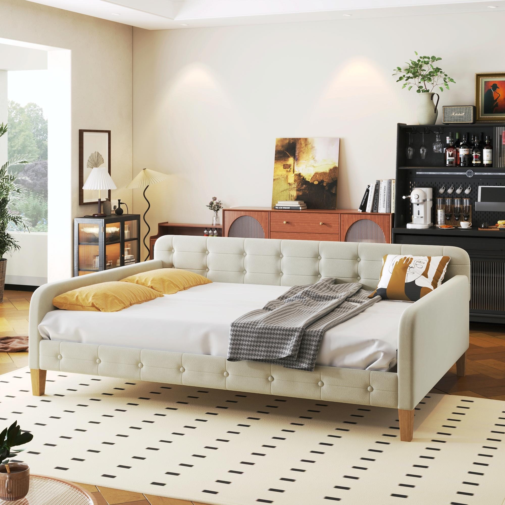 Queen bed couch frame store