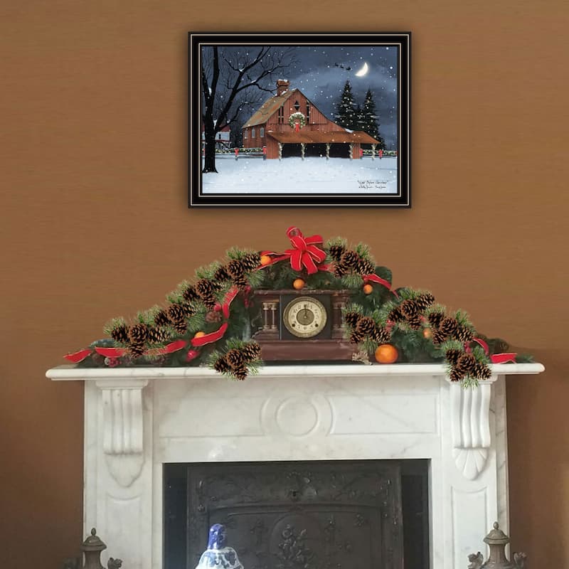 Framed Wall Art - Night Before Christmas, Black Frame