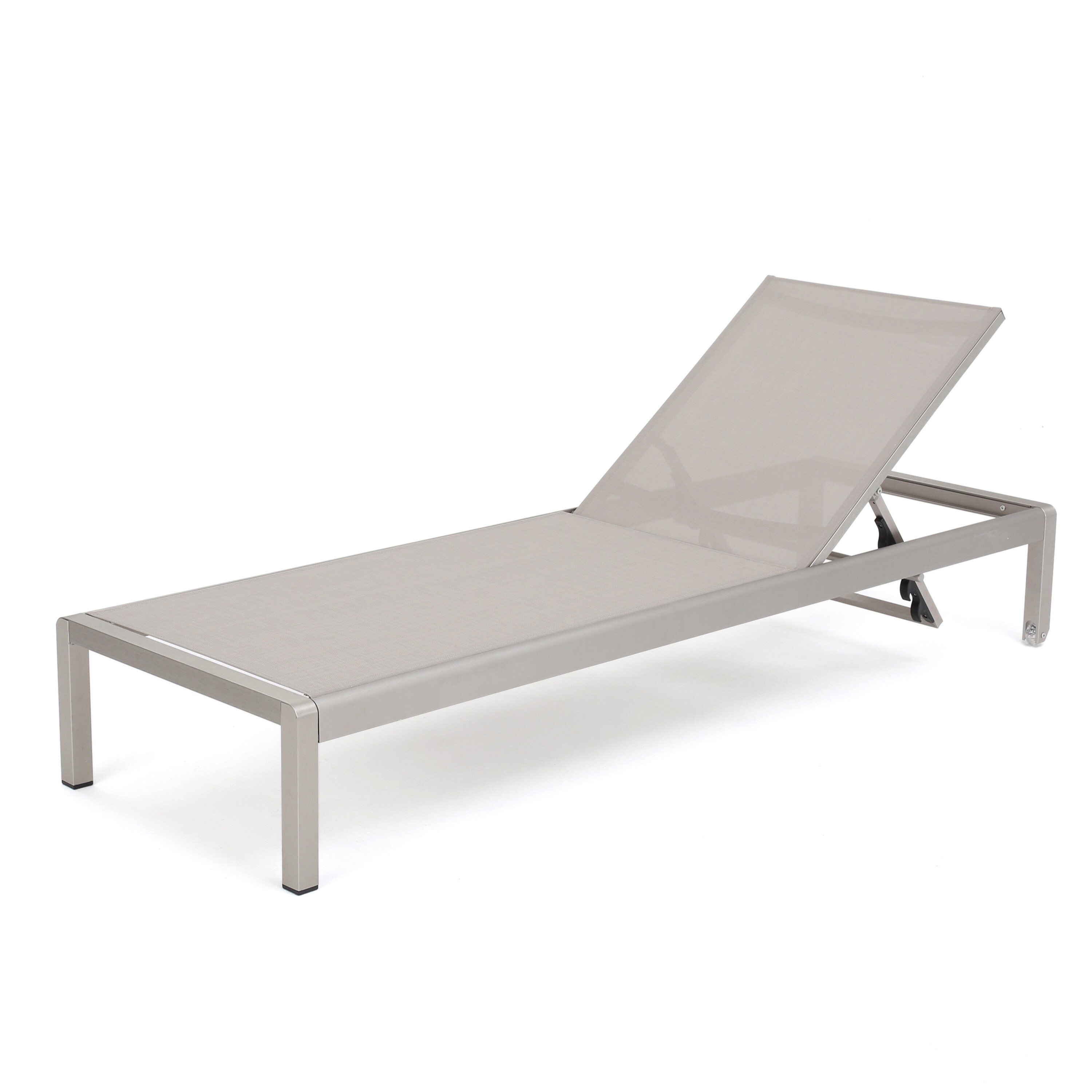 Cape Coral 3-Piece Outdoor Chaise Lounge Set with Mesh & Aluminum Frame  -image