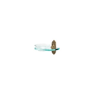 Alno Ribbon & Reed Wall Mounted Glass Soap Dish with Brass Bracket and