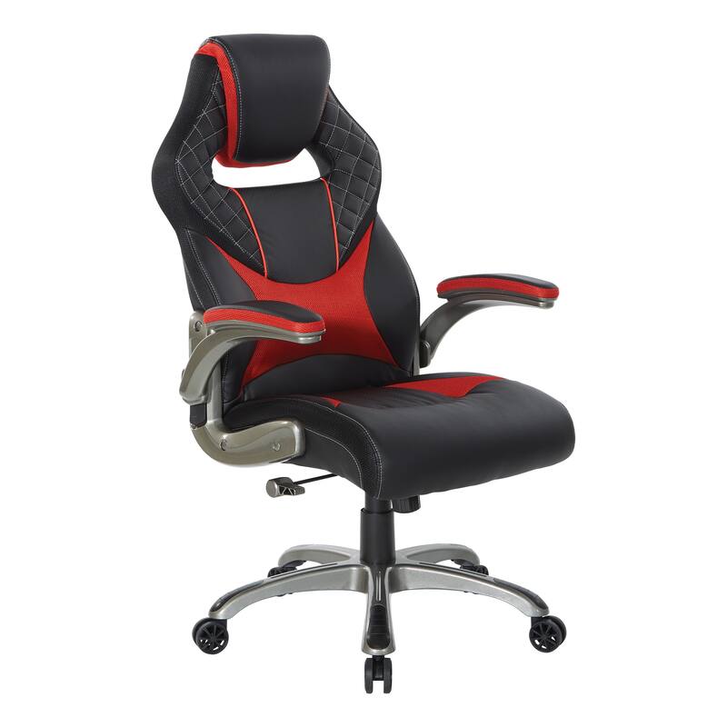 Oversite Gaming Chair in Faux Leather with Color Accents