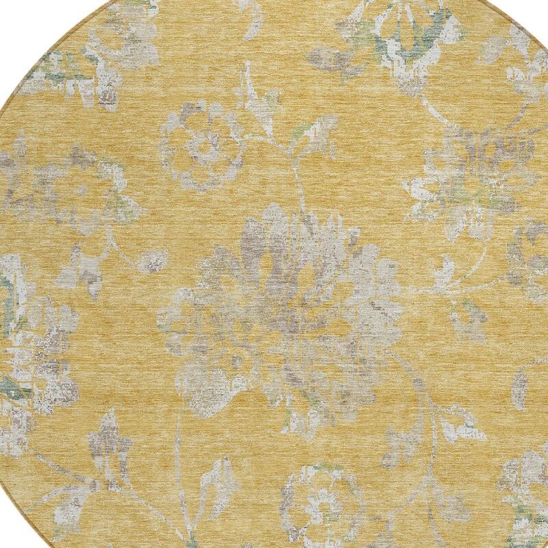 HomeRoots Floral Transitional Rectangle Outdoor Rug