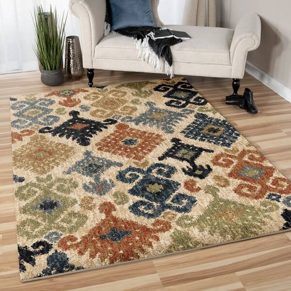 Shop Orian Indoor Chandra Beige Area Rug 5 X 7 5 X 7 On Sale Overstock 31567744