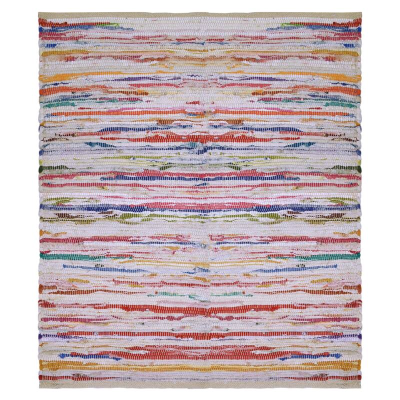 Fabstyles Premium Cotton Handmade Area Rag Rug Living Room, Hallway - Stone - 60x96