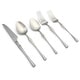 preview thumbnail 6 of 5, Elyon Noelle Matte Colored Stainless Steel Flatware Set 20 Pieces Silver