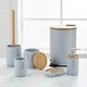 preview thumbnail 1 of 63, Bathroom Accessories with Natural Accents, Modern 6-piece Set Light Blue