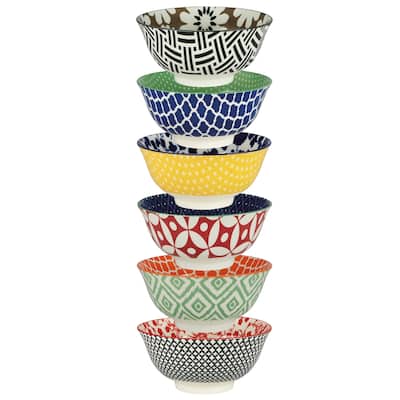 Certified International Soho Individual Porcelain Bowls (Set of 6)