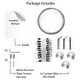 preview thumbnail 4 of 4, Wallniture Barre Wire Rod Set with 24 Clips, Hanging Wall Decor, Silver