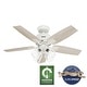 preview thumbnail 2 of 19, Hunter Gatlinburg Ceiling Fan w/ LED Light Kit, Handheld Remote - Transitional- EASY INSTALLATION