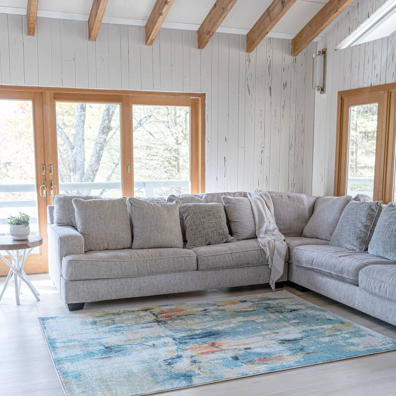 JONATHAN Y Groovy POP Modern Abstract Waterfall Area Rug