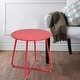 preview thumbnail 6 of 47, Clihome Weather-resistant Outdoor Steel Round Side Table