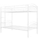 preview thumbnail 14 of 14, Elegant Twin Over Twin Metal Bunk Bed with Built-in Ladder and Guardrails, Divided into Two Beds, With Sturdy Steel Frame, White