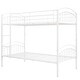 preview thumbnail 12 of 14, Twin over Twin Metal Frame Bunk Bed Guardrail Kids Bed with Separate into 2 Twin Beds Design