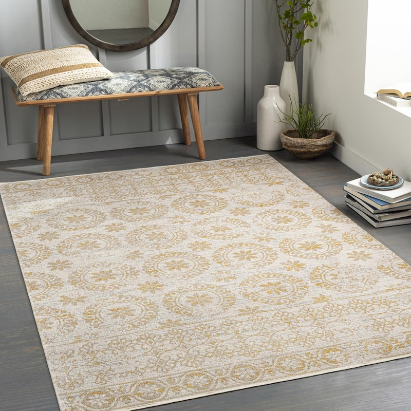 Livabliss Lavadora Updated Traditional Floral & Botanical Washable Area Rug