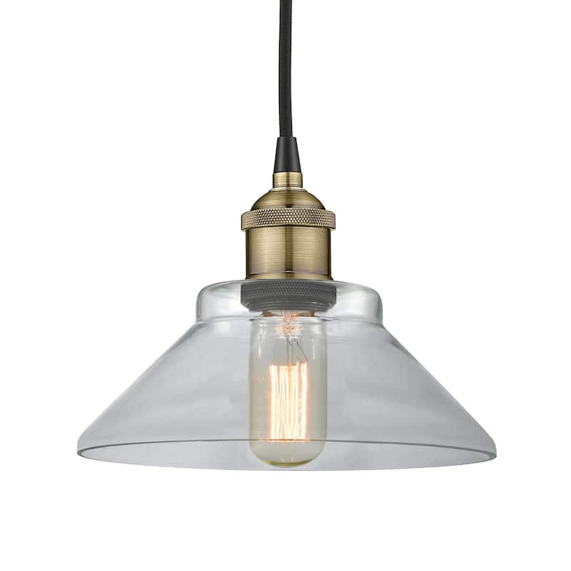 Innovations Lighting 616-1P-8-8 Orwell Pendant Orwell 8" Wide Mini - Black Antique Brass / Clear