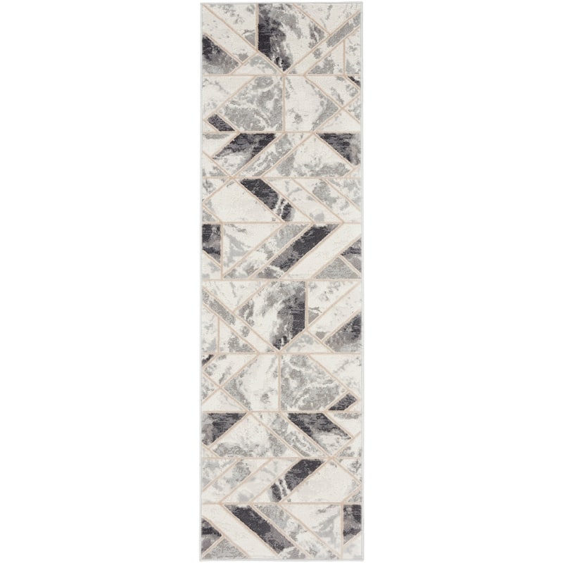 Nourison Elation Contemporary Abstract Marble Glam Area Rug