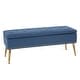 preview thumbnail 41 of 137, HULALA HOME Neptunus Modern 45.5" W Velvet Bedroom Storage Bench for End of Bed with Nailhead Trim