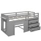 preview thumbnail 23 of 58, Wood Loft Bed with Ladder, Drawers and Safe Guardrail, Maximized Storage Space, Twin Size