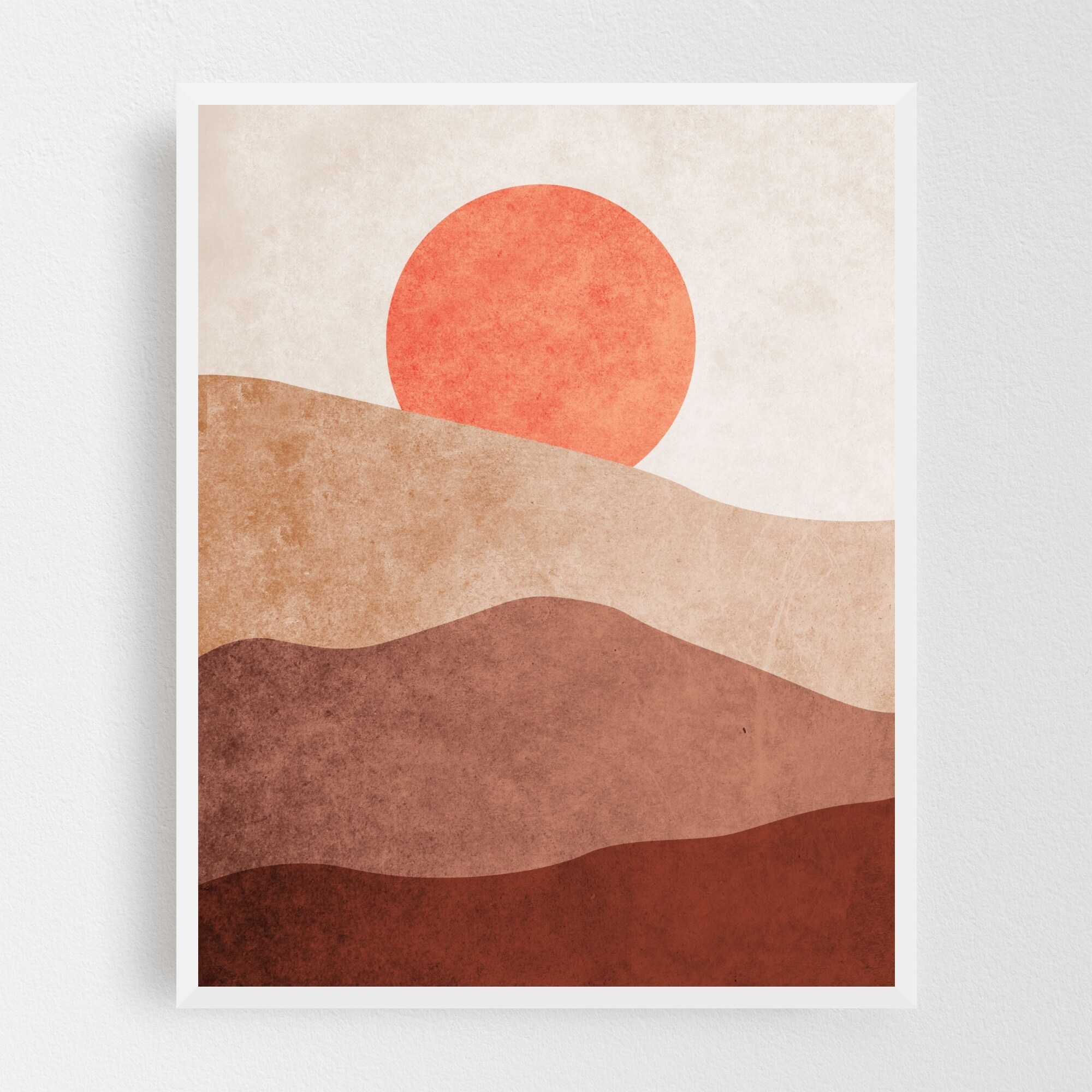 Shop Abstract Boho Circles Landscape Framed Wall Art Print