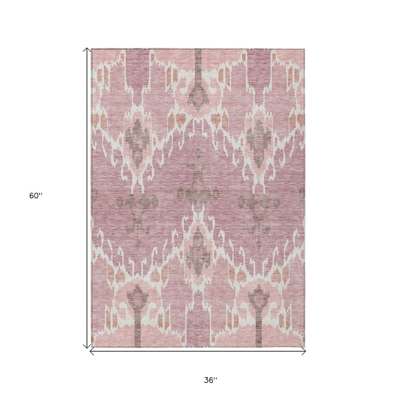 HomeRoots Ikat Transitional Rectangle Outdoor Rug