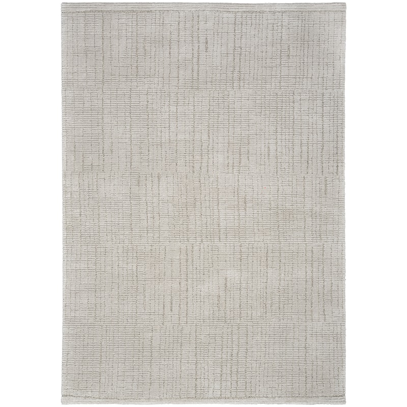 Nourison Santa Cruz Indoor Abstract Area Rug - 5' 3" x 7' 3" - Silver - Rectangle