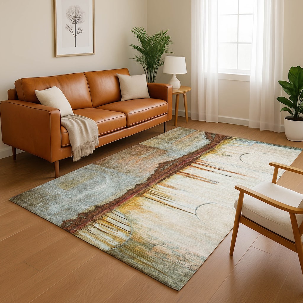 Premium Washable Super Soft Contemporary Melt Mayfield Rug