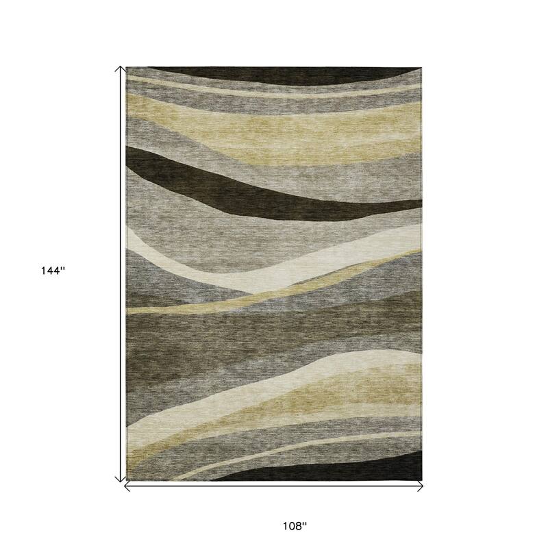 HomeRoots Abstract Transitional Rectangle Outdoor Rug