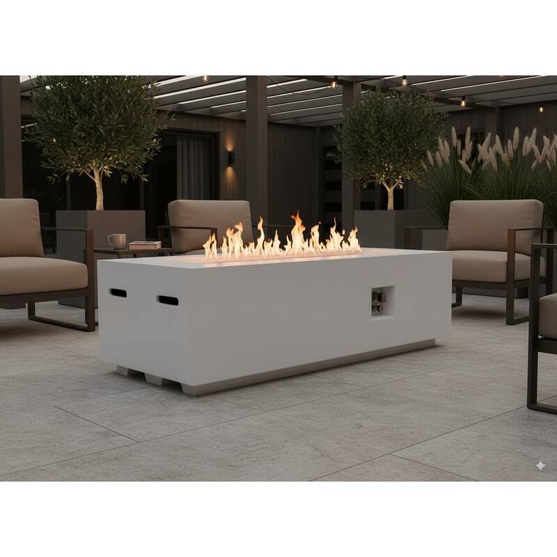 GDFStudio - 60" Outdoor Magnesium Oxide Fire Pit Table