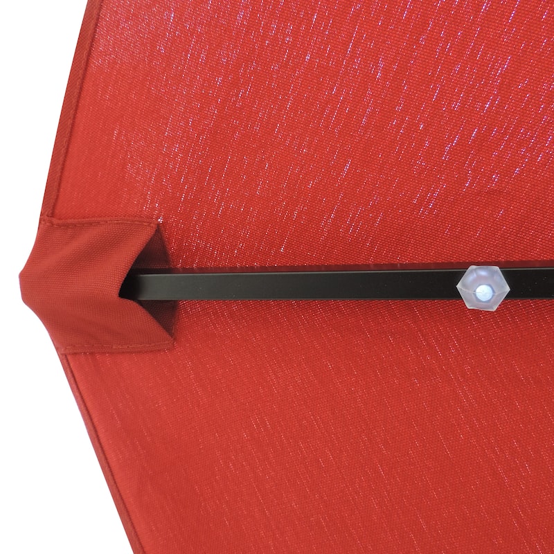 Mirage Fiesta 9-ft Octagonal Market Umbrella with Solar LED Lights