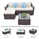 preview thumbnail 9 of 19, 3-piece Patio Furniture Sets Resin Wicker Outdoor Sectional Sofa Chat Set