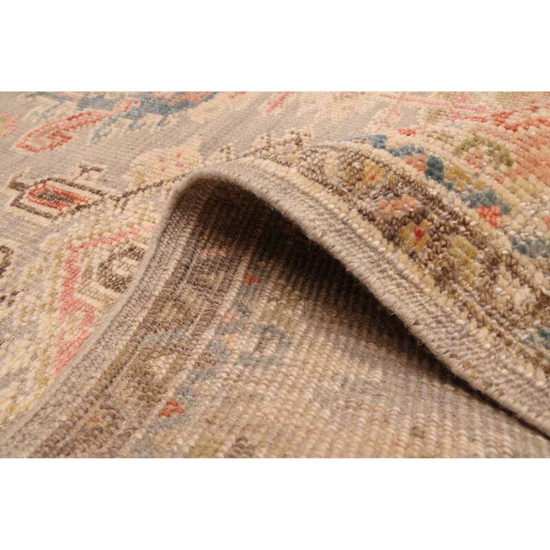 ECARPETGALLERY Hand-knotted Jules Serapi Light Grey Wool Rug - 9'3 x 11'10