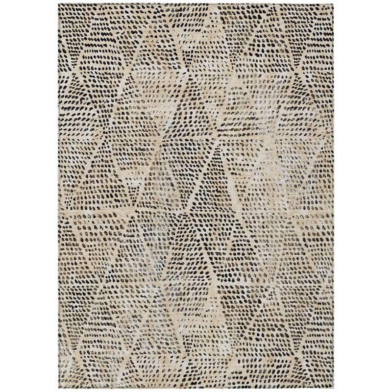 HomeRoots Geometric Transitional Rectangle Outdoor Rug