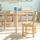 preview thumbnail 37 of 41, Kids 3 Piece Solid Hardwood Table and Chair Set for Playroom, Kitchen